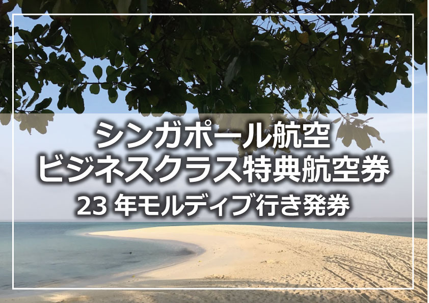 23年モルディブ行き特典航空券をビジネスクラスで発券 やりたいほうだい